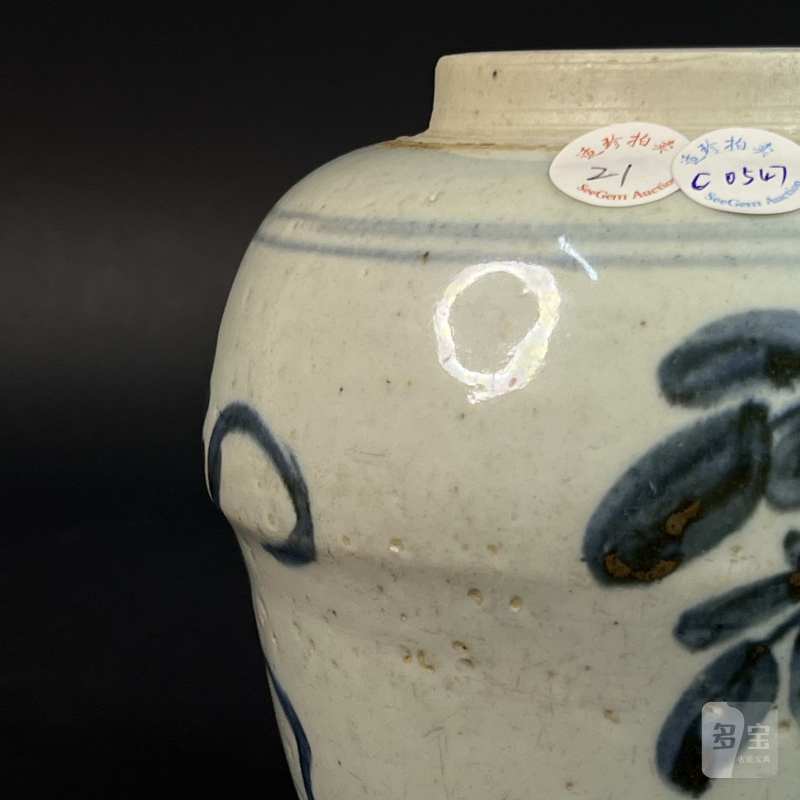 清 青花花卉寿字纹罐 - 图10